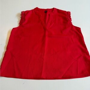 SHEIN Vibrant Red Cap Sleeve Blouse